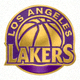 洛杉矶湖人队标志 - 紫色与金色篮球